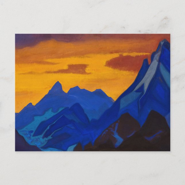 Carte Postale Evening, 1939 by Nicholas Roerich (Devant)