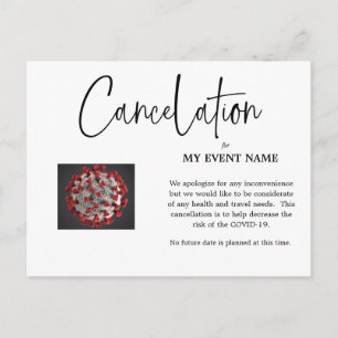Carte Postale Event Cancelation Postcard