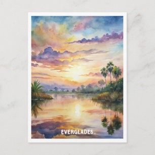 Carte Postale Everglades National Park Aquarelle Peinture