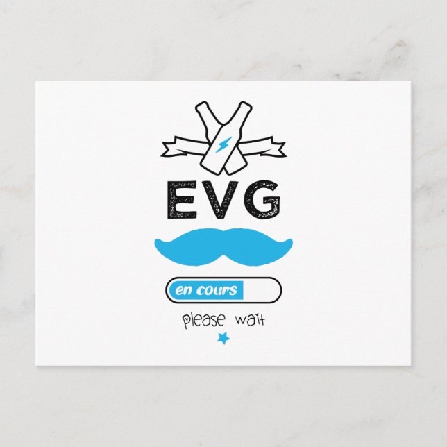 Carte Postale EVG en cours patienter entrée (Devant)