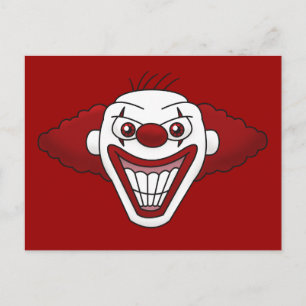 Carte postale Evil Clown