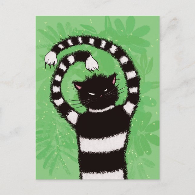 Carte Postale Evil Kitty Amoureux des chats de la nature (Devant)