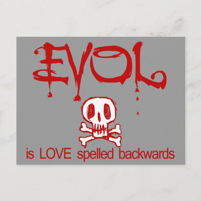 Carte Postale Evol Est L'Amour Écrit À L'Arrière (Devant)