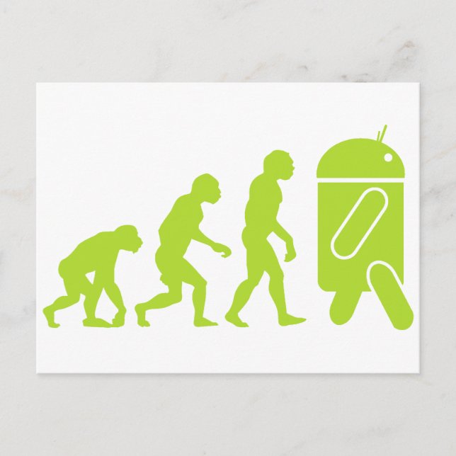 Carte Postale Évolution Android (Devant)