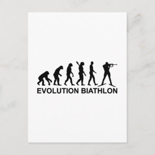 Carte Postale Evolution Biathlon Ski