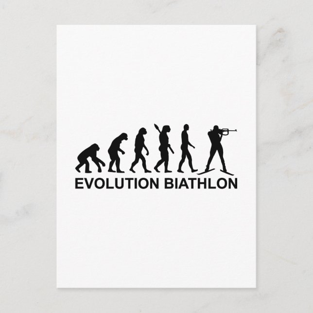 Carte Postale Evolution Biathlon Ski (Devant)