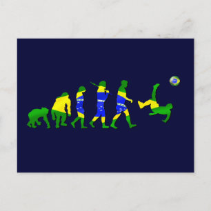Carte Postale Évolution Brasil des dons de futebol de football d