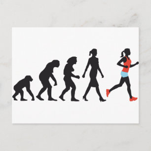 Carte Postale évolution de la femme jogger