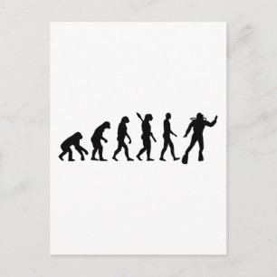 Carte Postale Evolution de la plongée sous-marine
