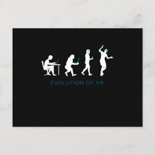 Carte Postale Evolution De VR Virtual Reality Gamer Jeu Cadeau