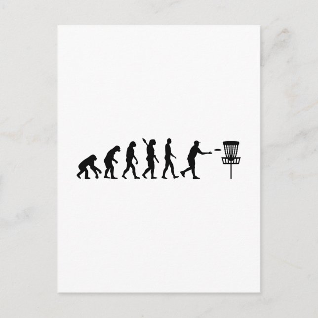Carte Postale Evolution Disk Golf (Devant)