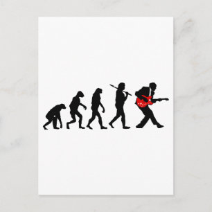 Carte Postale Évolution du joueur guitare