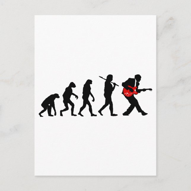 Carte Postale Évolution du joueur guitare (Devant)