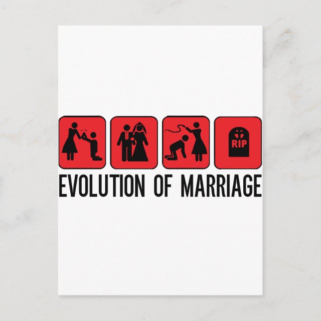Carte Postale Évolution du mariage (Devant)