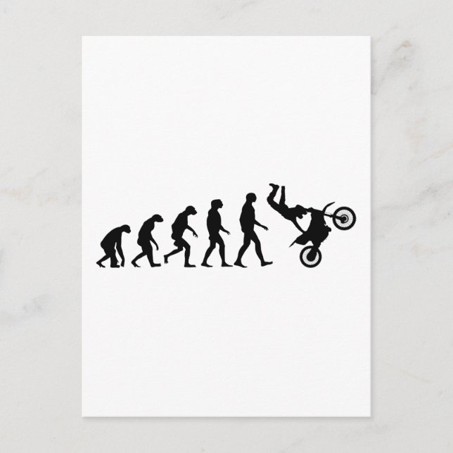 Carte Postale Évolution du Motocross (Devant)