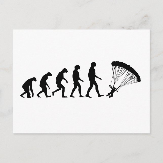 Carte Postale Évolution du parachutage (Devant)