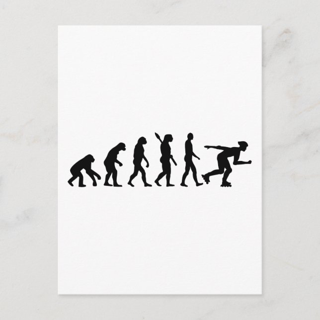 Carte Postale Évolution du patinage en ligne (Devant)