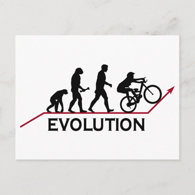 Carte Postale Évolution du VTT (Devant)