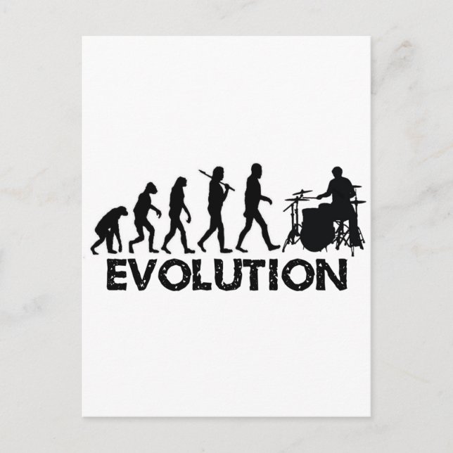 Carte Postale Évolution d'un batteur (Devant)