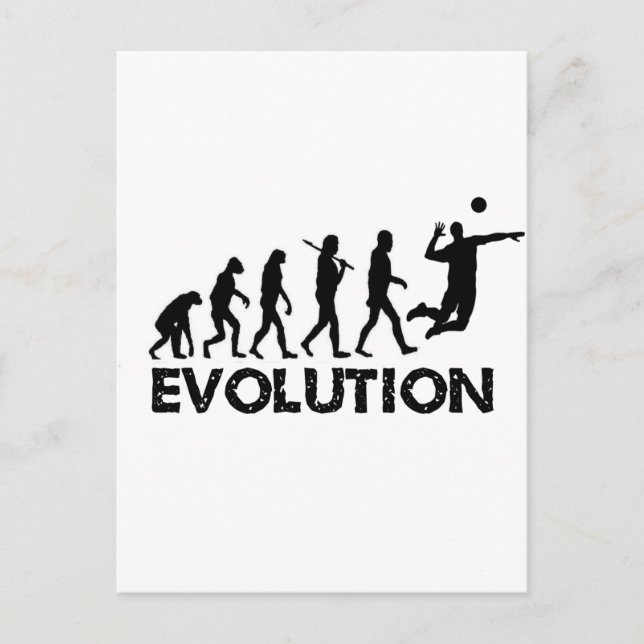 Carte Postale Évolution d'un joueur de volley-ball (Devant)