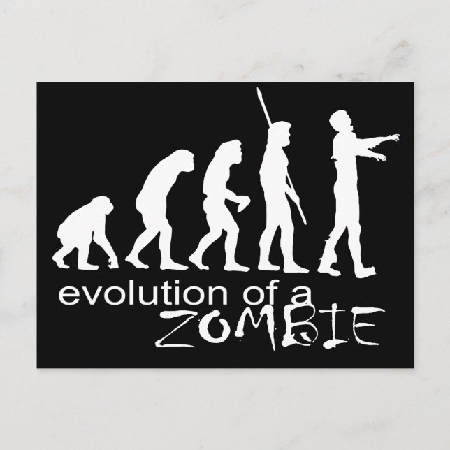 Carte Postale évolution d'un zombie (Devant)