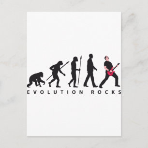 Carte Postale évolution e-guitare rock