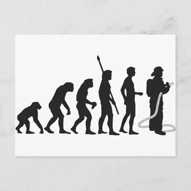 Carte Postale evolution firefighter (Devant)