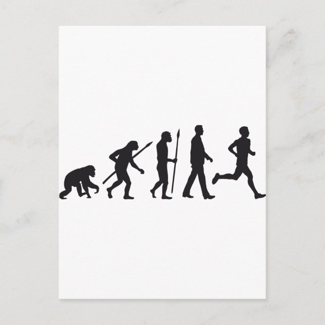 Carte Postale Évolution marathon run (Devant)