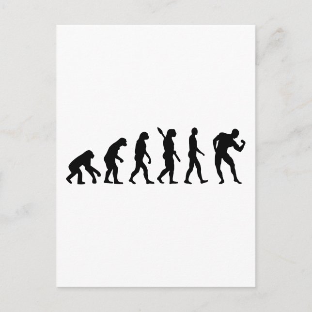 Carte Postale Evolution Muscles de musculation (Devant)