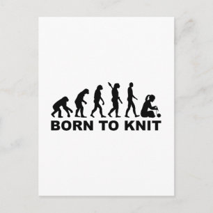Carte Postale Évolution née du tricot