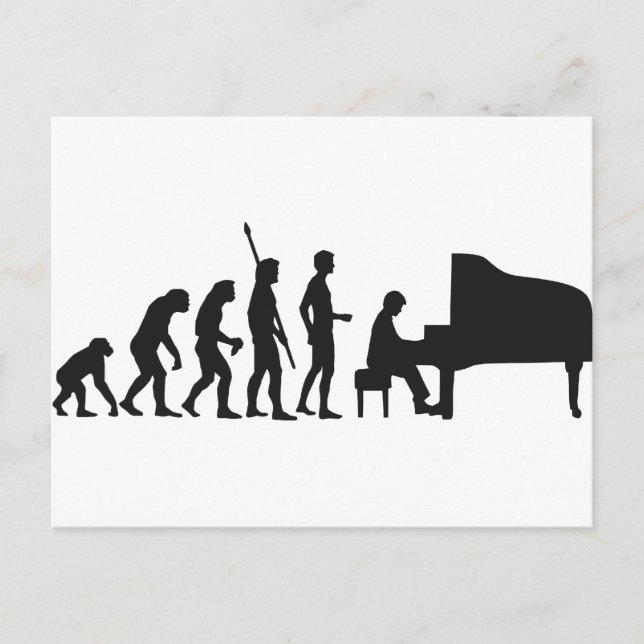 Carte Postale evolution piano (Devant)