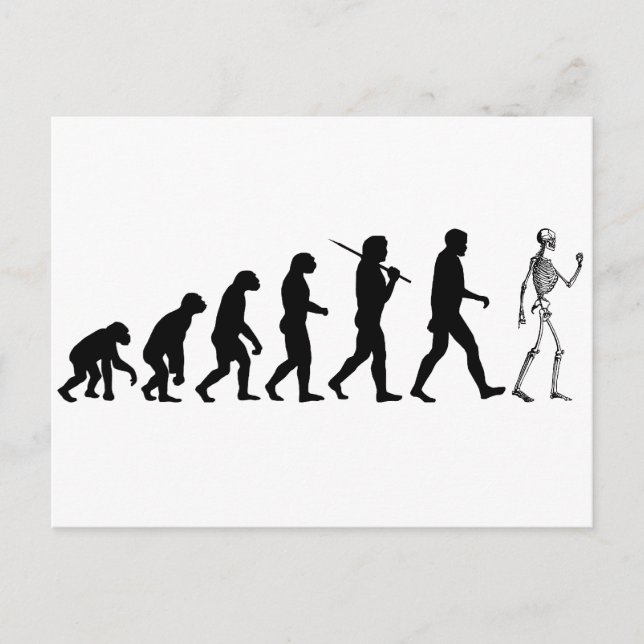 Carte Postale Evolution Skeleton (Devant)