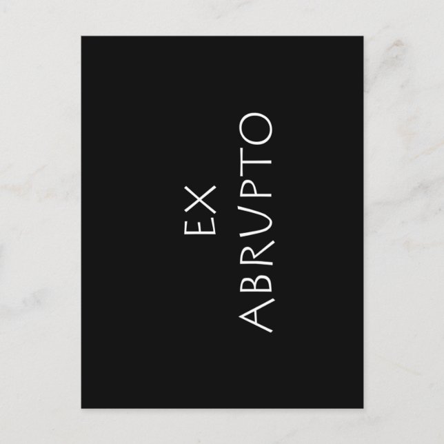 Carte Postale Ex abrupto (Devant)