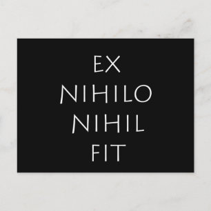 Carte Postale Ex Nihilo Nihil Fit