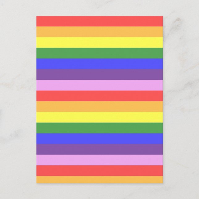 Carte Postale Excellente qualité Rainbow Stripe Bright Colors (Devant)