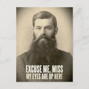 Carte Postale Excusez-moi, Mlle ; mes yeux sont là