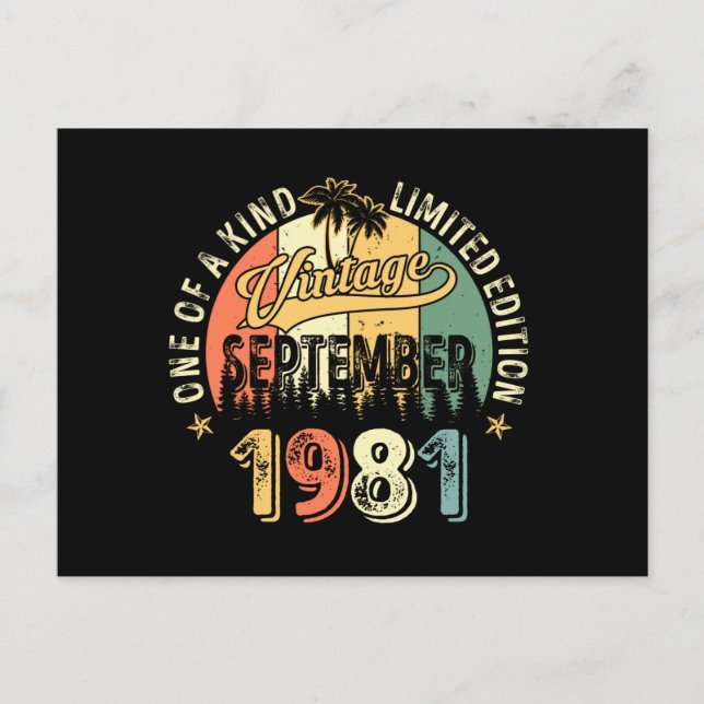 Carte Postale Exemplaire Unique Vintage Septembre 1981 (Devant)
