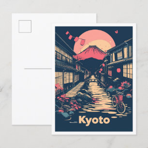 Carte Postale Exemple de Vintage voyage d'art Kyoto Japon