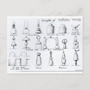 Carte Postale Exemples de travaux opiaires, 1902 (gravure) (b/w/