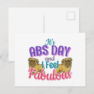 Carte Postale Exercice Abs Day Core - Amoureux des chiens Carlin