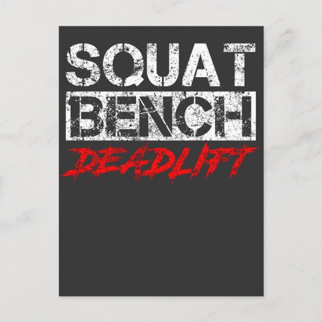 Carte Postale Exercice de musculation banc de squat Deadlift Spo (Devant)