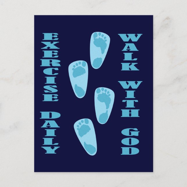 Carte Postale Exercice Quotidien - Marche avec Dieu (Matt 11:28- (Devant)