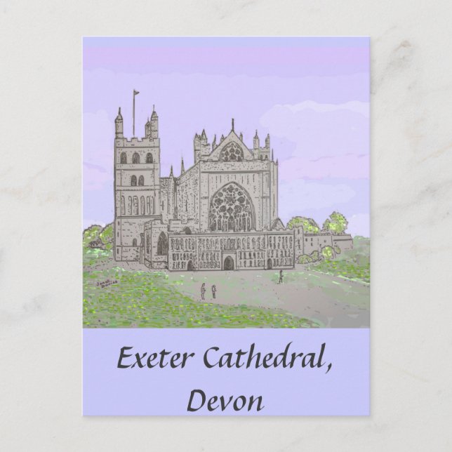 Carte postale Exeter Cathedral (Devant)