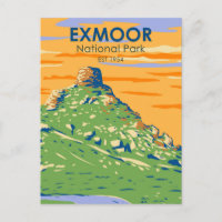 Exmoor National Park Castle Rock Angleterre Vintag