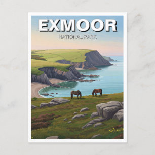 Carte Postale Exmoor National Park Pony Travel