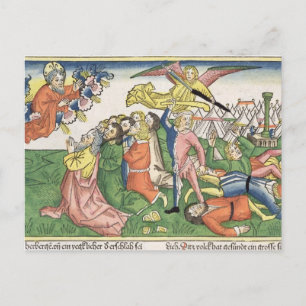 Carte Postale exodus 32 15-23 Moïse breaking the stone tablets,