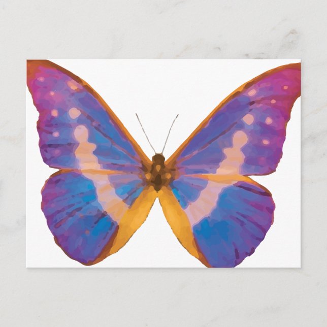 Carte Postale Exotic Butterfly Watercolor (Devant)