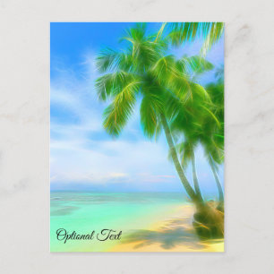 Carte Postale *~* Exotic Tropical Beach Sand Texte facultatif AP