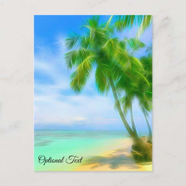 Carte Postale *~* Exotic Tropical Beach Sand Texte facultatif AP (Devant)