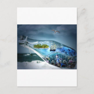 Carte Postale Expédier dans une bouteille